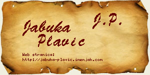 Jabuka Plavić vizit kartica